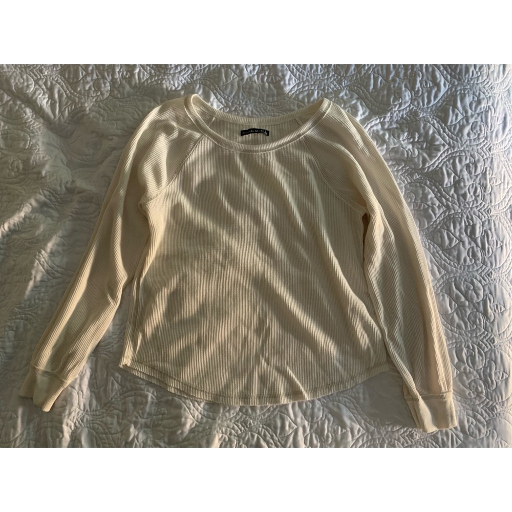 Abercrombie Waffle Balloon Sleeve Shirt